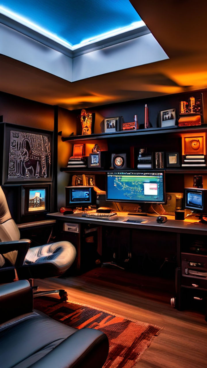 Man Cave High Tech Office