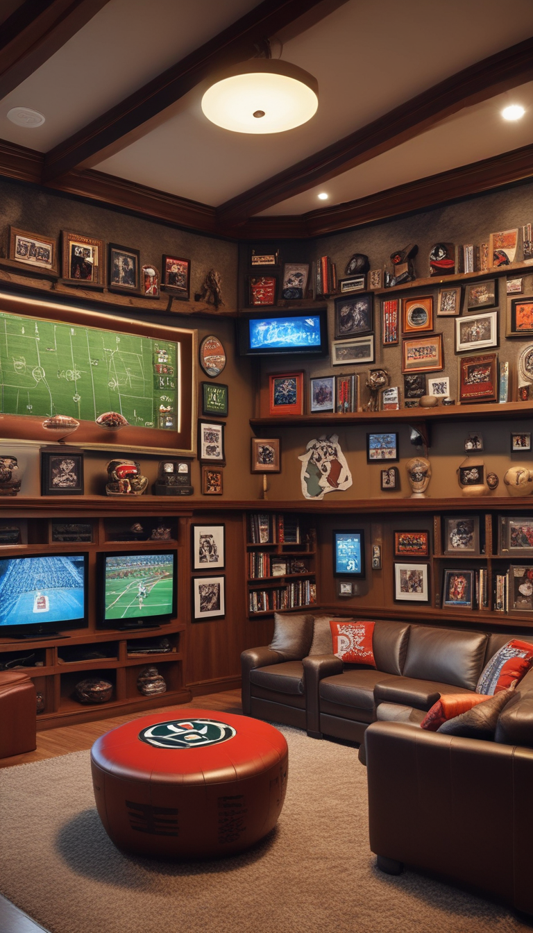 mancave theme football