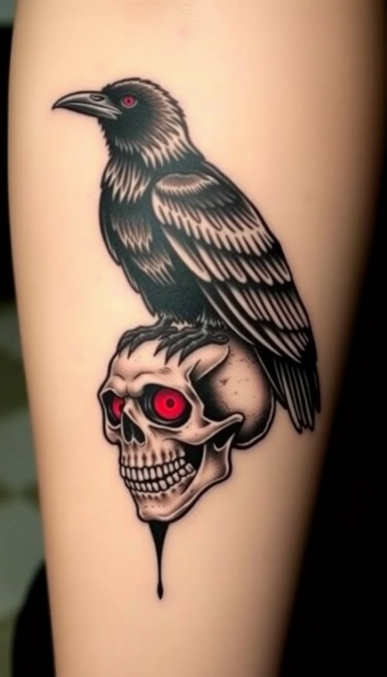 Crow Skull Tattoo