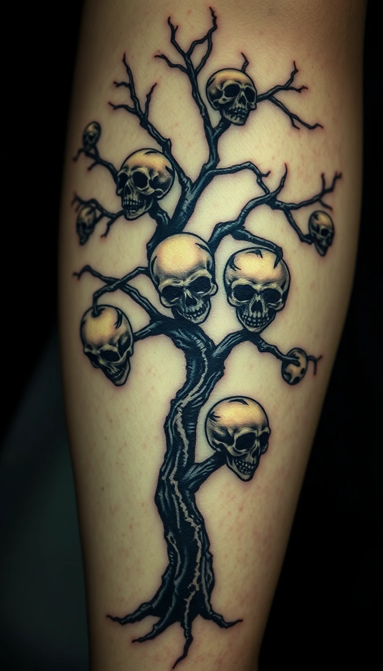 Tree of Skulls Tattoo